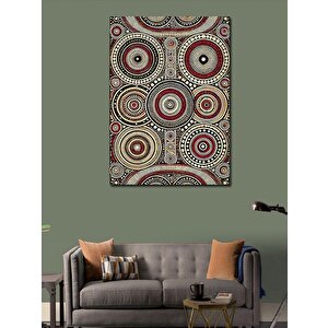 Kanvas Tablo Renkli Dairesel Mandala Tasarımı 100x140 cm