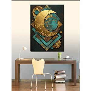 Kanvas Tablo Altın Geometrik Sembol 70x100 cm