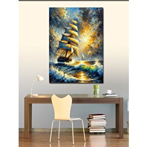 Kanvas Tablo Fırtınada Yelkenli 100x140 cm