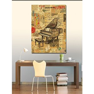 Kanvas Tablo Antika Piyano Posteri 70x100 cm