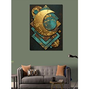 Kanvas Tablo Altın Geometrik Sembol 50x70 cm