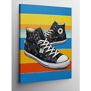 Kanvas Tablo Spor Ayakkabı Ve Çizgiler 50x70 cm