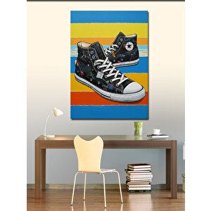 Kanvas Tablo Spor Ayakkabı Ve Çizgiler 50x70 cm