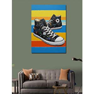 Kanvas Tablo Spor Ayakkabı Ve Çizgiler 50x70 cm