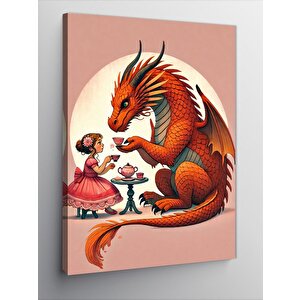 Kanvas Tablo Ejderha Ve Çocuk Hikayesi 70x100 cm