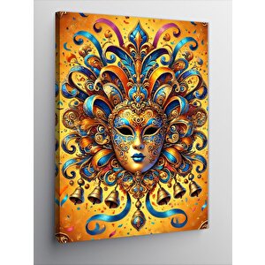 Kanvas Tablo Altın Maskeli Kadın 100x140 cm
