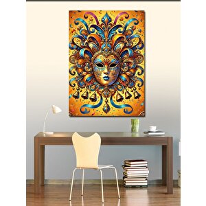 Kanvas Tablo Altın Maskeli Kadın 100x140 cm
