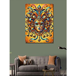 Kanvas Tablo Altın Maskeli Kadın 100x140 cm