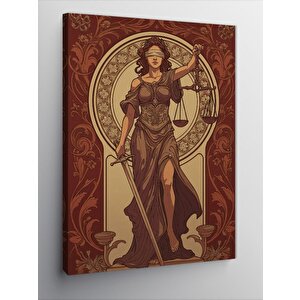 Kanvas Tablo Kadın Adalet Figürü 100x140 cm