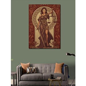 Kanvas Tablo Kadın Adalet Figürü 100x140 cm