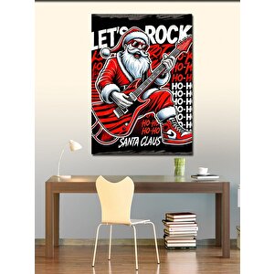 Kanvas Tablo Noel Baba Ve Rock'n Roll Afişi 70x100 cm