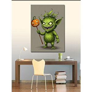 Kanvas Tablo Sevimli Canavar Ve Balkabağı 100x140 cm