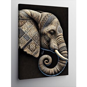 Kanvas Tablo Fil Ve Karmaşık Desen 50x70 cm