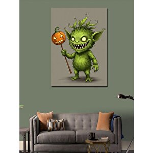 Kanvas Tablo Sevimli Canavar Ve Balkabağı 50x70 cm