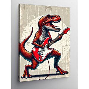 Kanvas Tablo Rock Yapan T-rex 50x70 cm