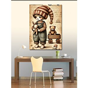 Kanvas Tablo Nostaljik Oyuncak Bebek 100x140 cm