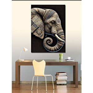 Kanvas Tablo Fil Ve Karmaşık Desen 70x100 cm