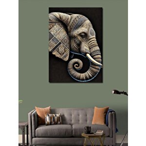 Kanvas Tablo Fil Ve Karmaşık Desen 70x100 cm