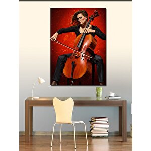Kanvas Tablo Çello Ve Sanatçı Ruhu 50x70 cm