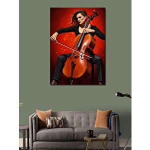Kanvas Tablo Çello Ve Sanatçı Ruhu 50x70 cm
