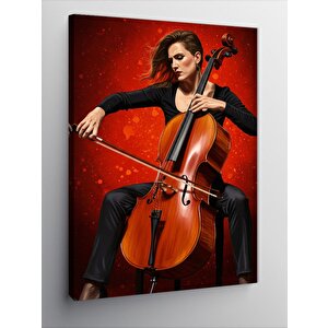 Kanvas Tablo Çello Ve Sanatçı Ruhu 70x100 cm