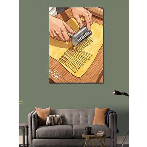 Kanvas Tablo Taze Makarna Hazırlığı 50x70 cm