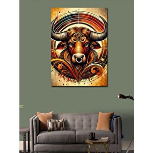 Kanvas Tablo Sanatsal Boğa Figürü 100x140 cm