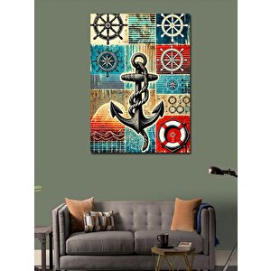 Kanvas Tablo Çapa Ve Denizcilik Teması 100x140 cm