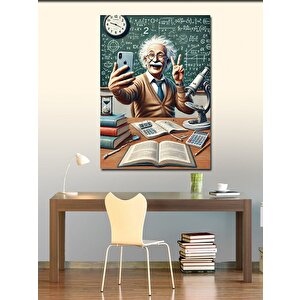 Kanvas Tablo Einstein Ve Bilimsel Çizimler 50x70 cm