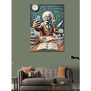 Kanvas Tablo Einstein Ve Bilimsel Çizimler 50x70 cm