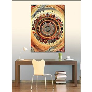 Kanvas Tablo Dairesel Tribal Tasarım 50x70 cm