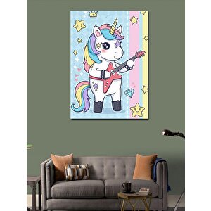 Kanvas Tablo Unicorn Ve Çocukluk Rüyası 50x70 cm