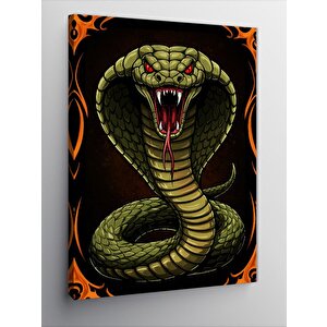 Kanvas Tablo Zehirli Kobra Figürü 50x70 cm