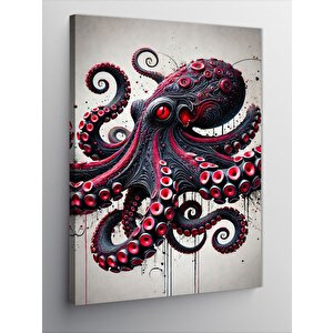 Kanvas Tablo Ahtapot Ve Derinliklerin Sanatı 100x140 cm