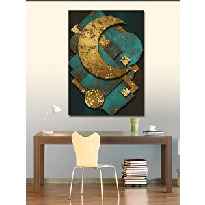 Kanvas Tablo Hilal Ve Yıldız Motifi 50x70 cm