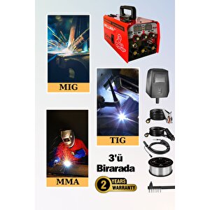 3 Fonksiyonlu Profesyonel Gazsız Gazaltı Kaynak Makinesi (tig - Mig - Mma Üçü Bi̇r Arada) 420 Amper