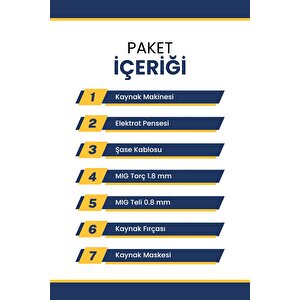 3 Fonksiyonlu Profesyonel Gazsız Gazaltı Kaynak Makinesi (tig - Mig - Mma Üçü Bi̇r Arada) 420 Amper