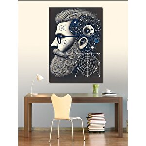 Kanvas Tablo Uzay Sakalı Ve Geometrik Sanat 50x70 cm