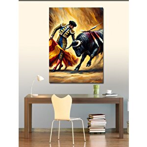 Kanvas Tablo Matador Ve Boğa Dövüşü 100x140 cm