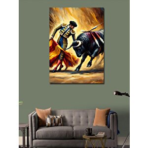 Kanvas Tablo Matador Ve Boğa Dövüşü 100x140 cm