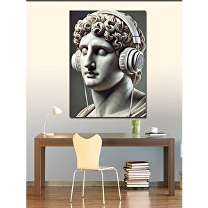 Kanvas Tablo Kulaklıklı Antik Büst 70x100 cm
