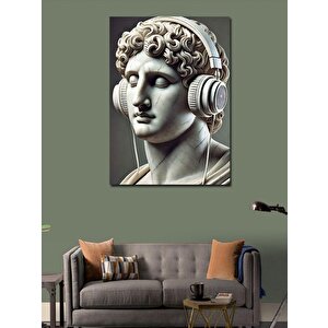 Kanvas Tablo Kulaklıklı Antik Büst 70x100 cm