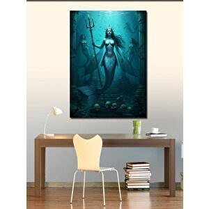 Kanvas Tablo Denizkızı Ve Gizemli Derinlikler 50x70 cm