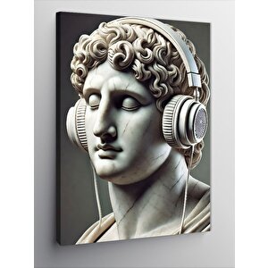 Kanvas Tablo Kulaklıklı Antik Büst 50x70 cm