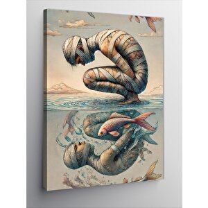 Kanvas Tablo Büyüleyici Denizaltı Figürü 100x140 cm