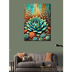 Kanvas Tablo Sukulent Ve Doğa 50x70 cm
