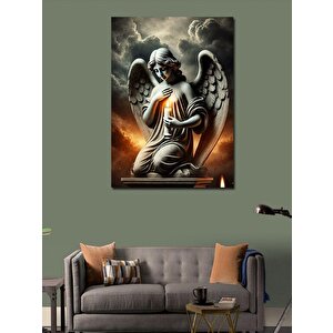 Kanvas Tablo Melek Ve Altın Işıklar 70x100 cm