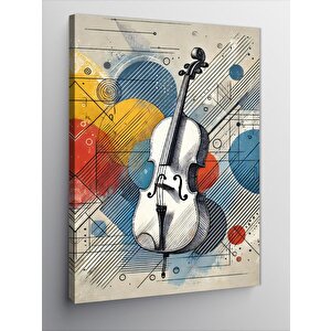 Kanvas Tablo Keman Ve Sanat Notaları 70x100 cm