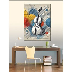 Kanvas Tablo Keman Ve Sanat Notaları 70x100 cm