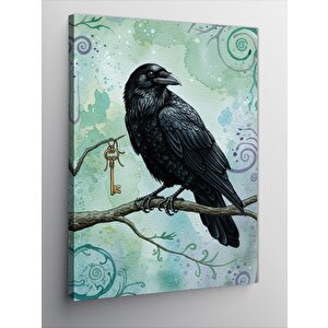 Kanvas Tablo Kuzgun Ve Anahtarın Sırrı 50x70 cm